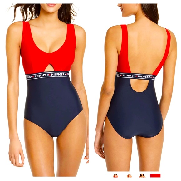 Tommy Hilfiger Other - Tommy Hilfiger one piece swimsuit Iconic Keyhole Over The Shoulder SizeM
